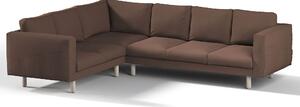 Potah na pohovku IKEA Norsborg rohová 5-místná barva hnědá látka pletený vzor