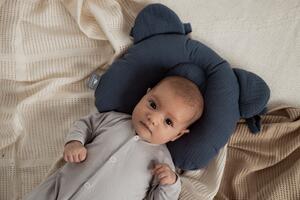 Mušelínový fixační polštář TMAVĚ ŠEDÝ pro miminko