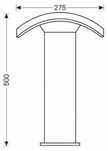 Brilagi - LED Venkovní lampa ARCELO LED/9W/230V 50 cm IP54