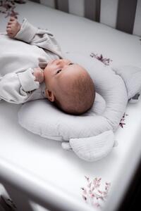 Mušelínový fixační polštář SVĚTLE ZELENÝ pro miminko