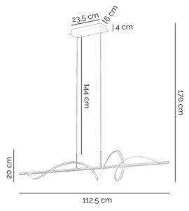 ONLI - LED Lustr na lanku TWIST LED/30W/230V 4000K černá