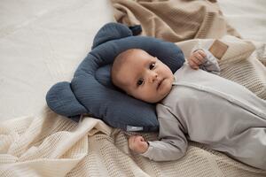 Mušelínový fixační polštář ŠEDÝ pro miminko