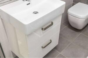 Mereo, Leny, koupelnová skříňka s keramickým umyvadlem 50 cm, bíla, CN810