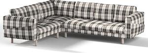 Potah na pohovku IKEA Norsborg rohová 5-místná barva černá látka pletený vzor, vzorované