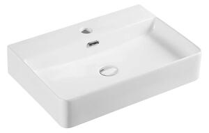 Mereo, Leny, koupelnová skříňka s keramickým umyvadlem 60 cm, bíla, CN811