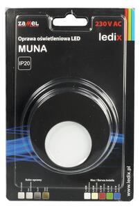 Zamel 02-221-67 svítidlo LED pod omítku LEDIX MUNA 230V AC, černá, neutrální bílá, IP20