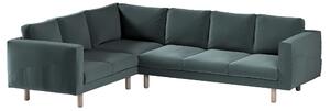 Potah na pohovku IKEA Norsborg rohová 5-místná barva zelená látka sametová