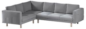 Potah na pohovku IKEA Norsborg rohová 5-místná barva šedá látka sametová