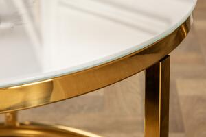 Konferenční stolek ELEGANCE GOLD 60 CM bílý mramorový vzhled Nábytek | Obývací pokoj | Konferenční stolky | Všechny konferenční stolky
