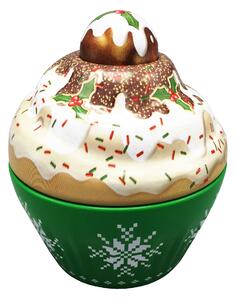 Dům Vánoc Plechová dóza Malý vánoční cupcake 2ks