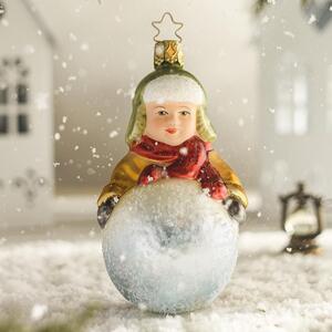 Dům Vánoc Sběratelská skleněná ozdoba na stromeček Zábava na sněhu