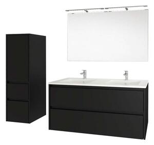 Mereo, Opto, koupelnová skříňka s keramickým umyvadlem 101 cm, bílá, dub, bílá/dub, černá, CN932