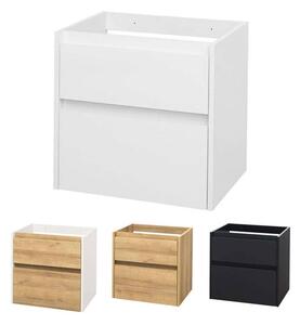 Mereo, Opto, koupelnová skříňka 61 cm, bílá, dub, bílá/dub, černá, CN910S