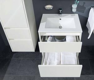 Mereo, Opto, koupelnová skříňka 61 cm, bílá, dub, bílá/dub, černá, CN930S