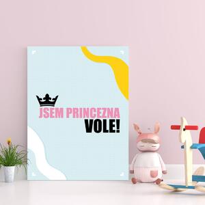 Sablio Dárková cedulka Jsem princezna, vole!: 30x40 cm