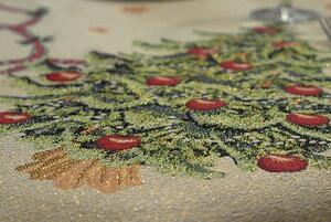 Dům Vánoc Gobelínový vánoční ubrus s motivem Stromeček Velikost: 140x140 cm