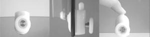 Mereo, Sprchový set z Kory Lite, čtvrtkruh, 90 cm, bílý ALU, sklo Grape a vysoké SMC vaničky, CK35121ZH