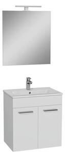 Koupelnová sestava s umyvadlem zrcadlem a osvětlením Vitra Mia 59x61x39,5 cm bílá lesk MIASETFP60B