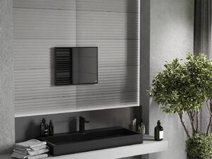 Mexen Loft, obdélníkové koupelnové zrcadlo 50 x 40 cm, barva rámu černá matná, 9852-050-040-000-70