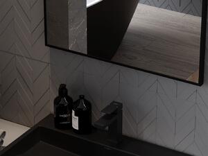 Mexen Loft, obdélníkové koupelnové zrcadlo 80 x 60 cm, barva rámu černá matná, 9852-080-060-000-70