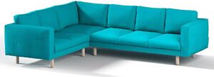 Potah na pohovku IKEA Norsborg rohová 5-místná barva modrá látka pletený vzor
