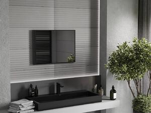 Mexen Loft, obdélníkové koupelnové zrcadlo 70 x 50 cm, barva rámu černá matná, 9852-070-050-000-70