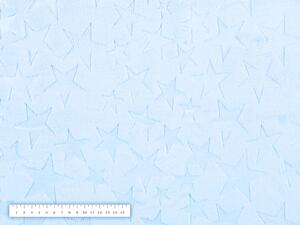 Mikroplyšová látka MIP-020 Hvězdičky - nebesky modrá - šířka 140 cm