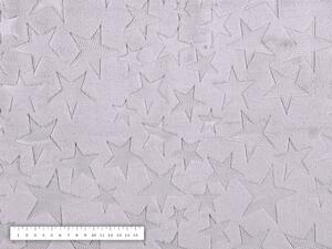 Biante Dětská oboustranná deka Mikroplyš/Polar MIP-004 Hvězdičky - světle šedá 75x100 cm