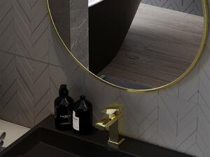 Mexen Loft, kulaté koupelnové zrcadlo 45 cm, barva rámu zlatá lesklá, 9850-045-045-000-50