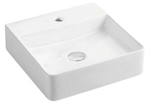 Mereo, Vigo, koupelnová skříňka s keramickým umývátkem, 33 cm, bílá, dub, CN351