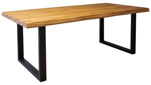 Moderní stoly Jídelní stůl UDINE masiv dub/ocel
