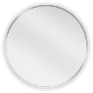 Mexen Loft, kulaté koupelnové zrcadlo 30 cm, barva rámu broušená ocel, 9850-030-030-000-10