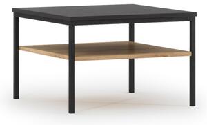 Konferenční stolek LANZZI, 60x40x60, černá/dub artisan