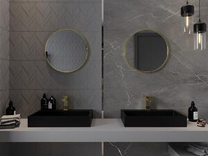 Mexen Loft, kulaté koupelnové zrcadlo 55 cm, barva rámu zlatá lesklá, 9850-055-055-000-50