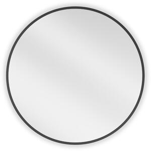 Mexen Loft, kulaté koupelnové zrcadlo 60 cm, barva rámu černá matná, 9850-060-060-000-70