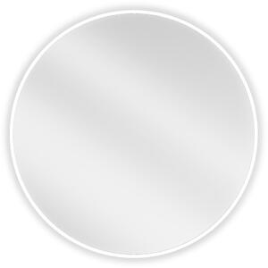 Mexen Loft, kulaté koupelnové zrcadlo 70 cm, barva rámu bílá, 9850-070-070-000-20