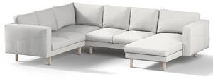 Potah na pohovku IKEA Norsborg rohová, 5-místná se šezlongem barva šedá látka pletený vzor