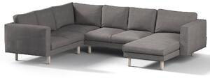 Potah na pohovku IKEA Norsborg rohová, 5-místná se šezlongem barva šedá látka pletený vzor