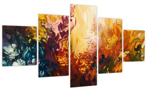 Obraz - Abstraktní malba květin (125x70 cm)