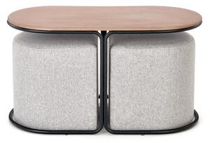 Konferenční stolek PAMPA, 88x49x43, ořech/popel/černá
