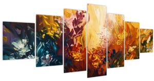 Obraz - Abstraktní malba květin (210x100 cm)