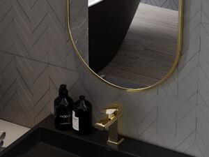 Mexen Loft, oválné koupelnové zrcadlo 75 x 40 cm, barva rámu zlatá lesklá, 9851-075-040-000-50