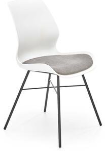 Jídelní židle MIRAJ, 47x86x55, bílá/šedá