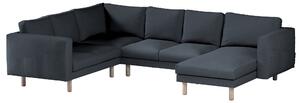 Potah na pohovku IKEA Norsborg rohová, 5-místná se šezlongem barva modrá látka pletený vzor
