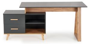 Psací stůl SERGIO XL, 134x78x60, dub wotan/antracit