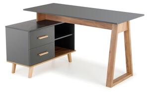 Psací stůl REGIO XL, 134x78x60, dub wotan/antracit