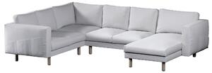 Potah na pohovku IKEA Norsborg rohová, 5-místná se šezlongem barva bílá látka pletený vzor