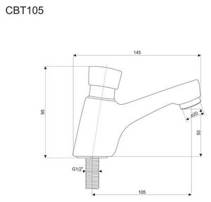 Mereo, Umyvadlový stojánkový ventil, 1/2", CBT105
