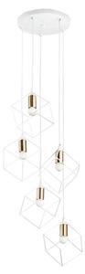 Ideal Lux - Lustr na lanku ICE 5xE27/60W/230V pr. 50 cm bílá