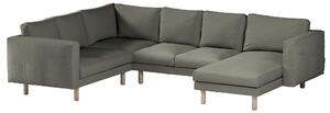 Potah na pohovku IKEA Norsborg rohová, 5-místná se šezlongem barva šedá látka pletený vzor